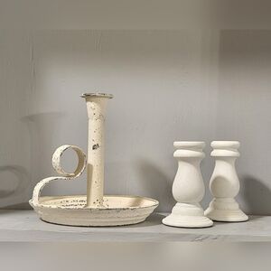 White Candle Holder Bundle